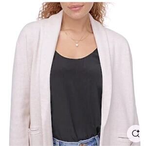 J. Crew Camie Blush Pink Sweater Blazer, Shawl Collar, Relaxed Office Casual XL